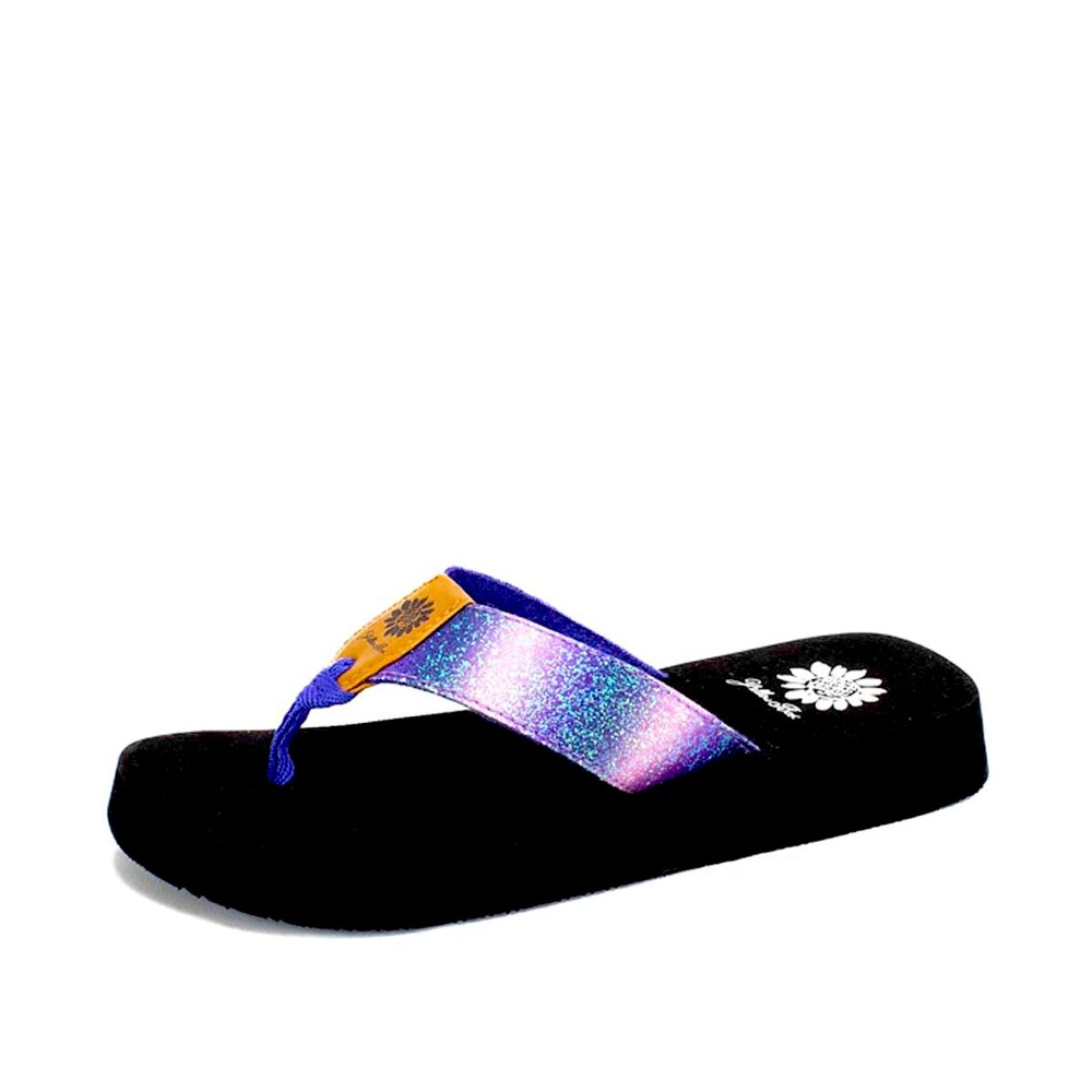 YELLOW BOX FLAMINA PURPLE  FLIP FLOPS SANDALS MEDIUM WIDTH NEW IN BOX